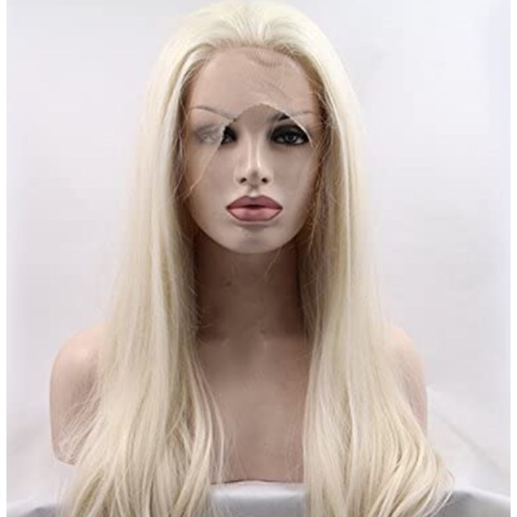 Platinum Blonde Glueless Hair Lace Front Wigs main image 4